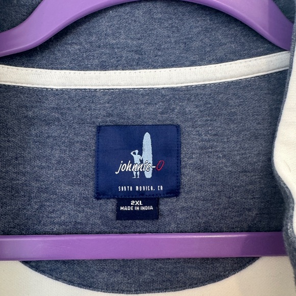 johnnie-O Men’s XXL Quarter Zip Pullover | White | Crosby Club | Polished Style - Picture 5 of 6